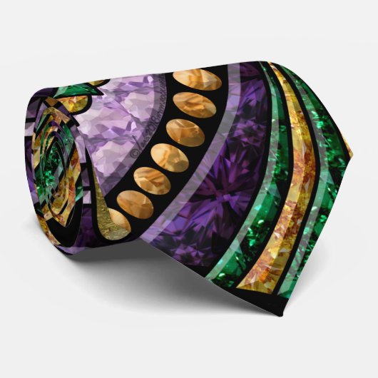 Cravate Médaillon Mardi Gras (Roulé)