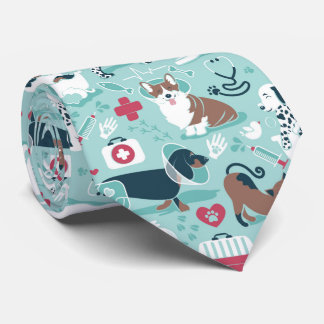 Cravate Médecine vétérinaire, chiens et chats amis