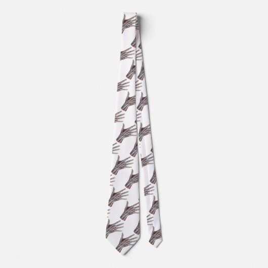 Cravate Médecine vintage, Anatomie humaine Doigts (Devant)