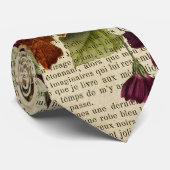 Cravate medical floral brain anatomy poster (Roulé)