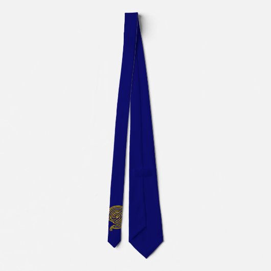 CRAVATE MEDIEVAL GOLD BLUE HYPER LABYRINTH WITH GEMSTONES (Dos)