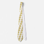 Cravate MEDIEVAL GOLD HYPER LABYRINTH WITH GEMSTONES White (Devant)