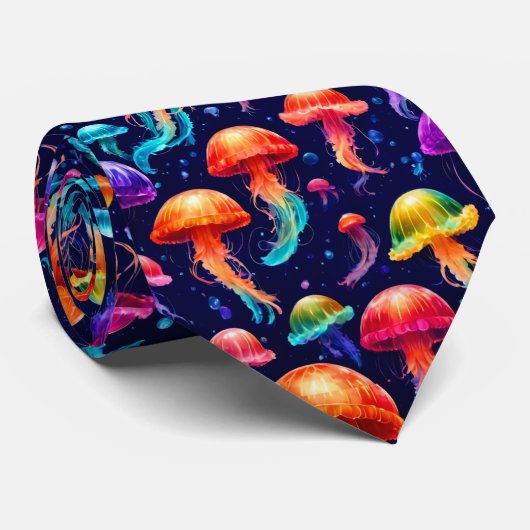 Cravate Méduse colorée (Roulé)