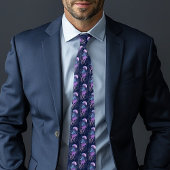 Cravate Méduse Éthérée Violet Bleu