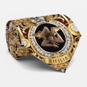 Cravate Méduse sicilienne Gems Trinacria (Roulé)