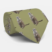 Cravate Meerkat mignon dans la pose de sentinelle (Roulé)