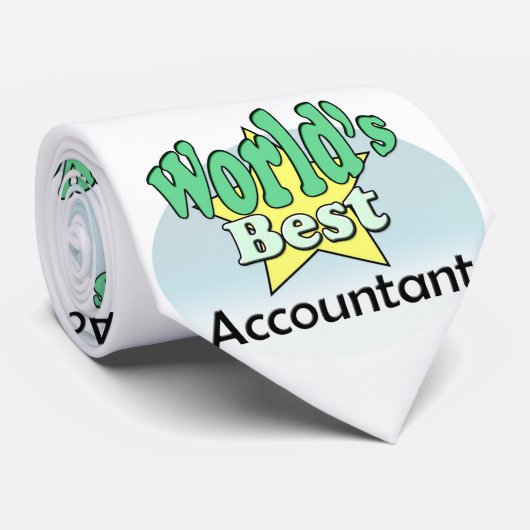 Cravate Meilleur comptable du monde (Roulé)