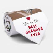 Cravate Meilleur Grand-Père Jamais Coeur 4 Photo Collage (Roulé)