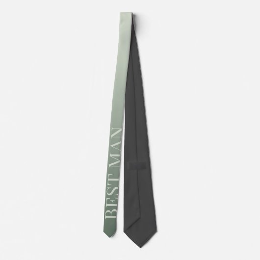 Cravate Meilleur homme demandant mariage sage vert (Dos)