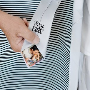 Cravate Meilleur papa cadeau de fille gris clair