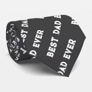 Cravate Meilleur Papa Personnalisé Année Monogramme Motif 