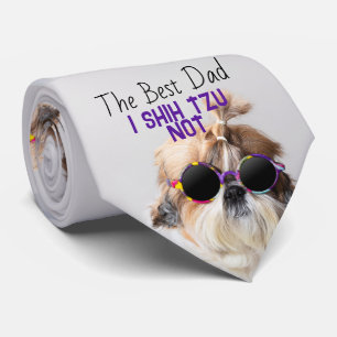 Cravate Meilleur papa Shih Tzu Pas mignon drôle photo de c