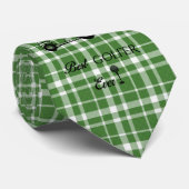 Cravate Meilleur Plaid Vert Golfer (Roulé)