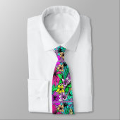 Cravate Mélange de fleurs tropicales Thunder_Cove (Attaché)