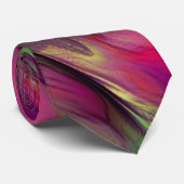 Cravate Mélange de taches opaques et chromées vertes et bo (Roulé)