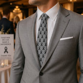 Cravate Melanoma Skin Cancer Awareness Black Ribbon 