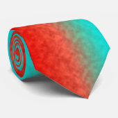 Cravate Mémoire de ciel corallien (Roulé)