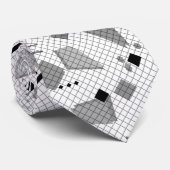 Cravate Memphis géométrique de l'école sans joint forme le (Roulé)
