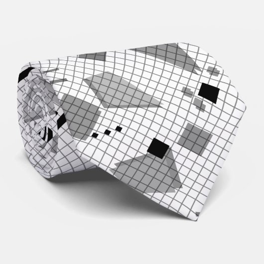 Cravate Memphis géométrique de l'école sans joint forme le (Roulé)