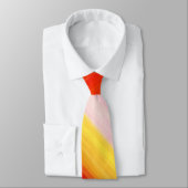 Cravate Men Designer Ties Yellow Orange Pink (Attaché)