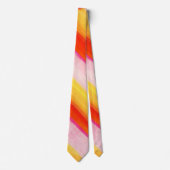 Cravate Men Designer Ties Yellow Orange Pink (Devant)