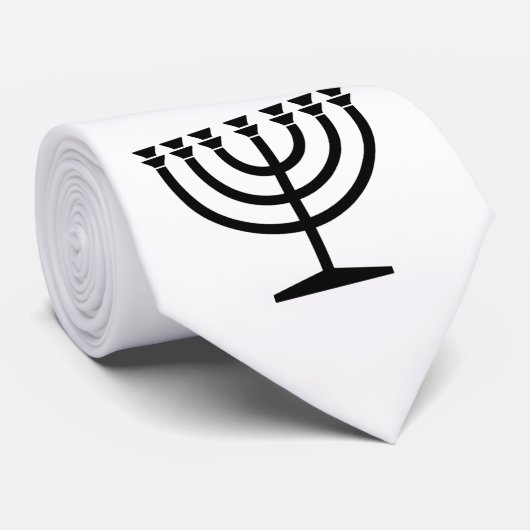 Cravate Menorah juive (symbole du judaïsme) (Roulé)