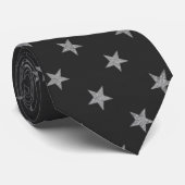 CRAVATE MENS D'ÉTOILES EN ARGENT NOIR (Roulé)