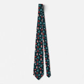 Cravate Men's Snowmen Christmas Trees Necktie (Devant)