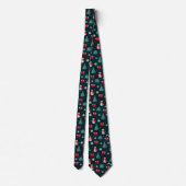 Cravate Men's Snowmen Christmas Trees Necktie (Dos)