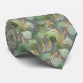 CRAVATE MENUS BOTANIQUES SAGE GREEN DARK (Roulé)