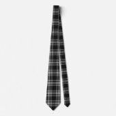 Cravate Menzies Black Scottish Tartan Plaid Motif (Devant)