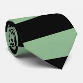 Cravate Mer foncée Grandes horizontales vertes et noires g (Roulé)