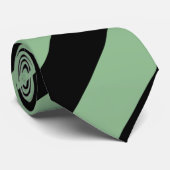 Cravate Mer foncée Gris vert et noir Géant Diagonal (Roulé)