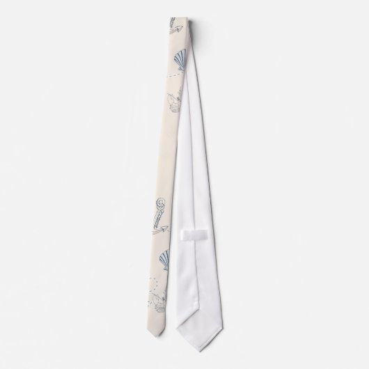 Cravate Mer marine (Dos)