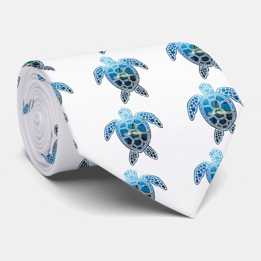 Cravate mer turtle-2 (Roulé)