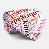 Cravate Merci Word cloud (Roulé)