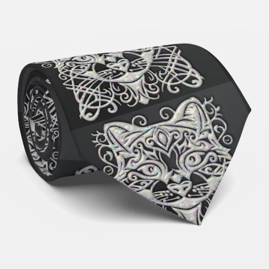 Cravate Mère noire de Pearl (Roulé)