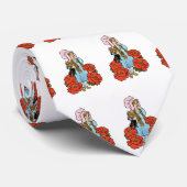 Cravate Merveilleux Magicien d'Oz, Dorothy, Fleurs de Coqu (Roulé)