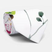 Cravate Mes fleurs de jardin (technique de l'aquarelle) (Roulé)
