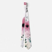 Cravate Mes fleurs de jardin (technique de l'aquarelle) (Dos)