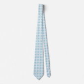 Cravate Mesothelioma Awareness Plaid Light Blue Ribbon (Devant)