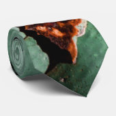 Cravate métal rouillé brun turquoise cool (Roulé)