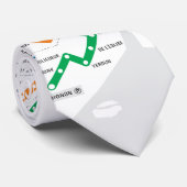 Cravate Métro STM Montréal Métro Carte light white HD (Roulé)