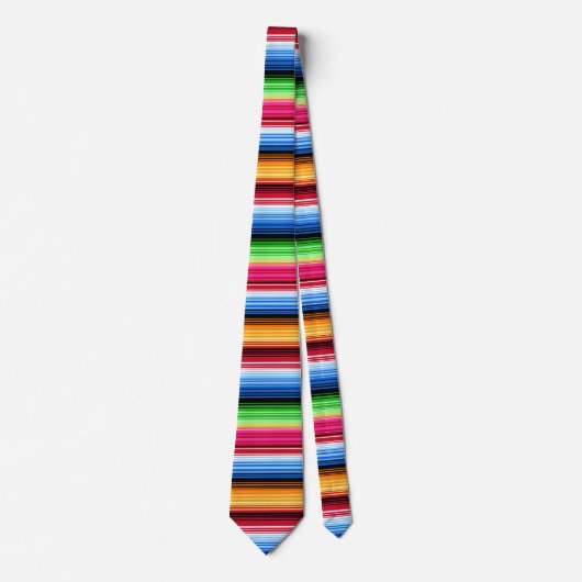 Cravate Mexican Serape Stripes, Colorful (Devant)