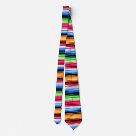Cravate Mexican Serape Stripes, Colorful (Dos)
