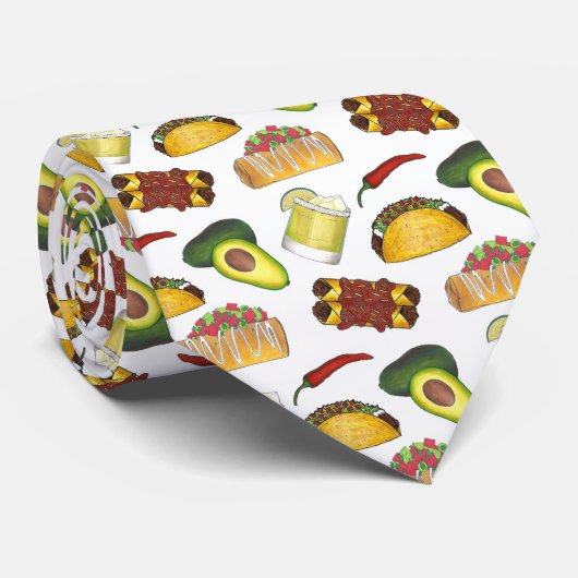 Cravate Mexique Tex Mex Nourriture Taco Enchilada Chimicha (Roulé)