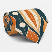 Cravate Mi-Siècle Atomique gouttes Ochre Moderne Rétro (Roulé)