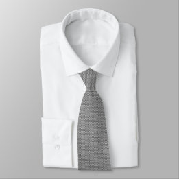 Cravate Micro blanc sur gris foncé Classique tendance