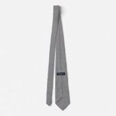 Cravate Micro blanc sur gris foncé Classique tendance (Dos)