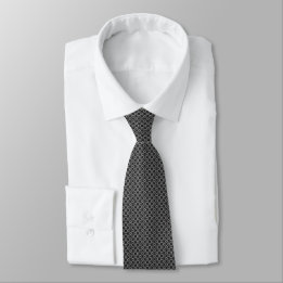Cravate Micro points blanc sur noir